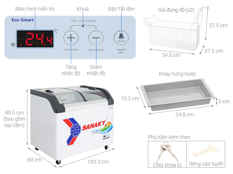 Tủ Đông Sanaky 280 lít VH-3899KB