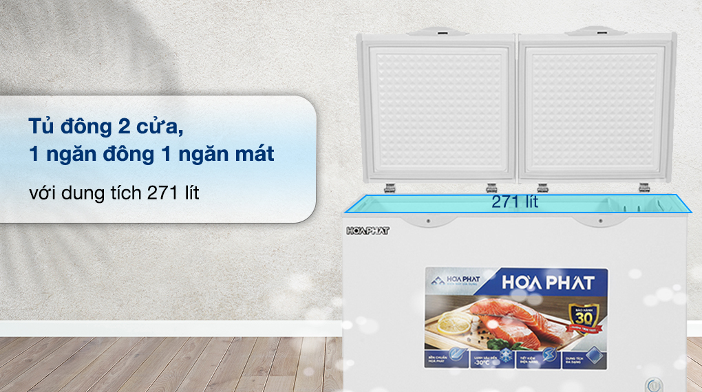 Tủ đông Hòa Phát 271 Lít HPF BD6271 - Dung tích