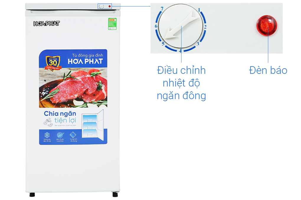 Tủ đông đứng Hòa Phát 147 Lít HPF UAH6147 Màu Trắng