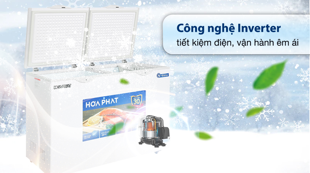 Tủ đông Hòa Phát Inverter 271 Lít HPF BD8271 - Công nghệ tiết kiệm điện