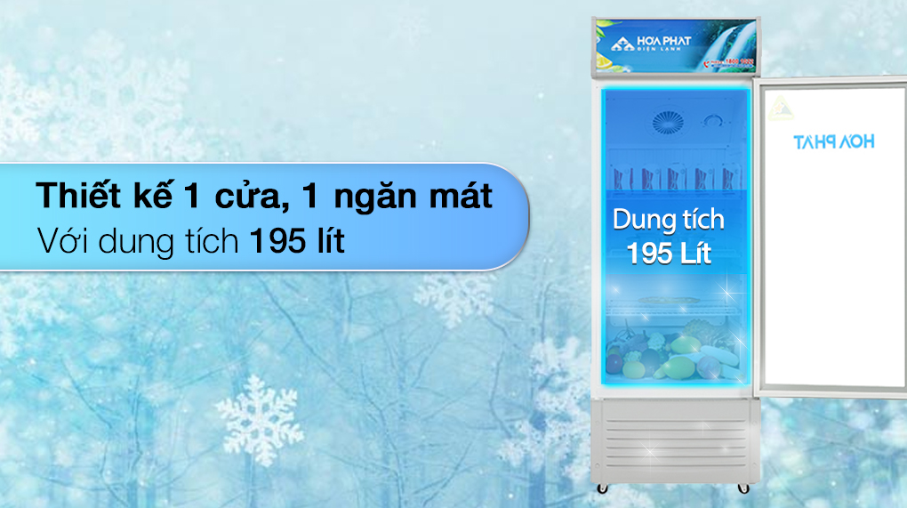 Tủ mát Hòa Phát 195 Lít HSC 550F1R1 - Tổng quan thiết kế