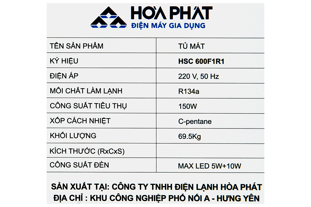 Tủ mát Hòa Phát 242 Lít HSC 600F1R1 - 10