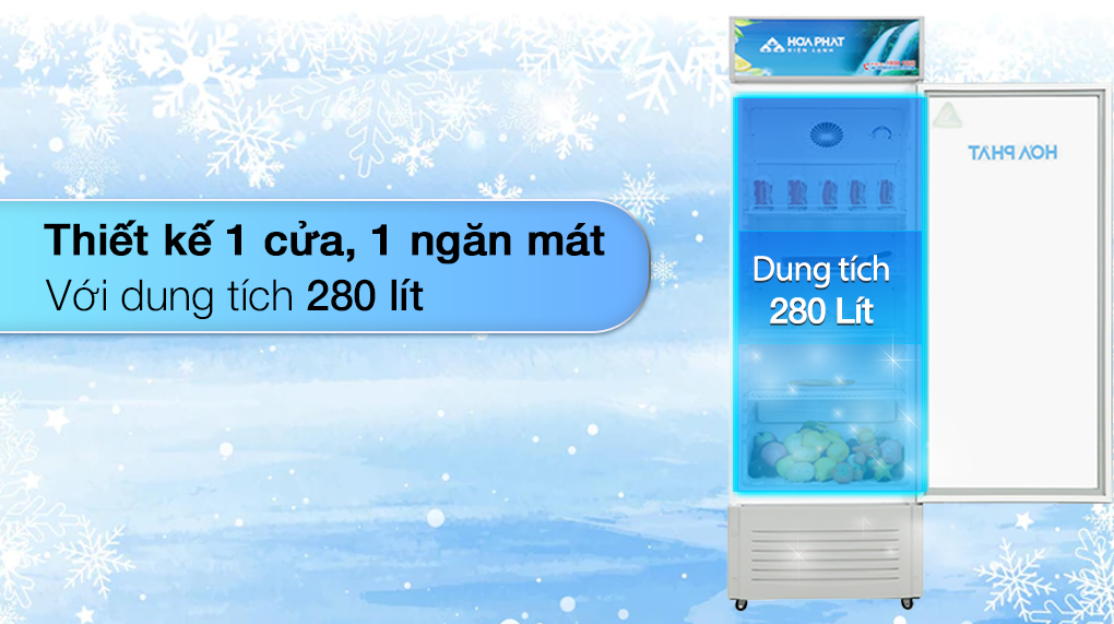 Tủ mát Hòa Phát 280 Lít HSC 700F1R1 - Tổng quan thiết kế