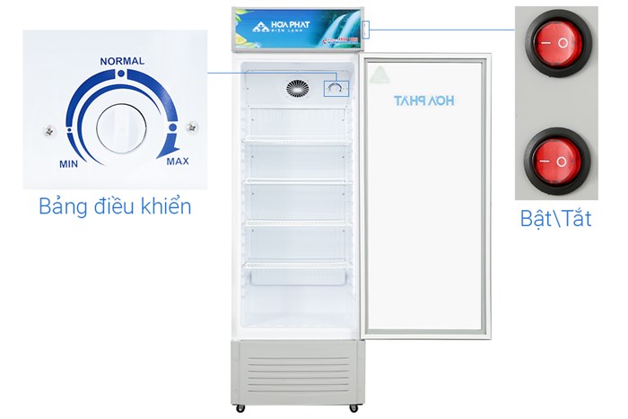 Tủ mát Hòa Phát 280 Lít HSC 700F1R1 Màu Trắng