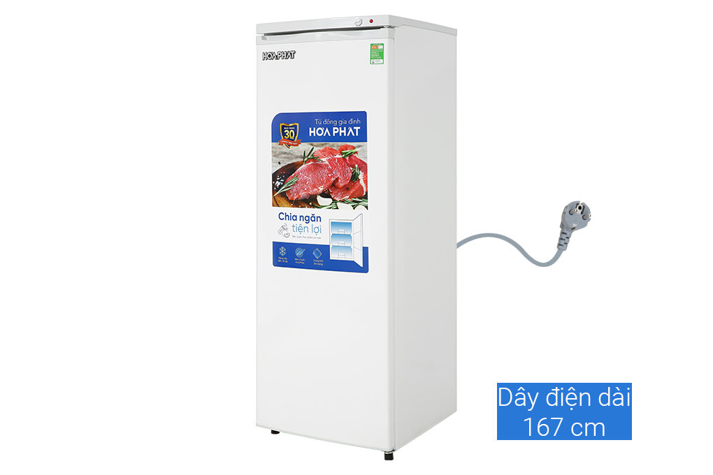 Tủ đông đứng Hòa Phát 208 Lít HPF UAH6208 Màu Trắng