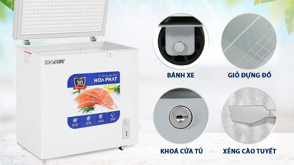 Tủ đông Hòa Phát 162 Lít HPF AD6162