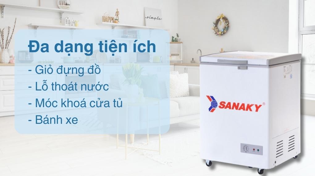 Tiện ích Tủ Đông Sanaky 100 lít VH162HY2