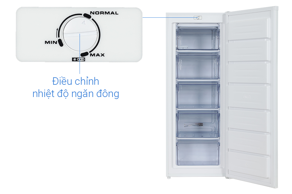 Tủ đông đứng Alaska 215 lít DF-217 Màu Trắng