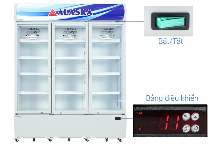 Tủ mát Alaska 1200 lít LC-1200C3 Màu Trắng