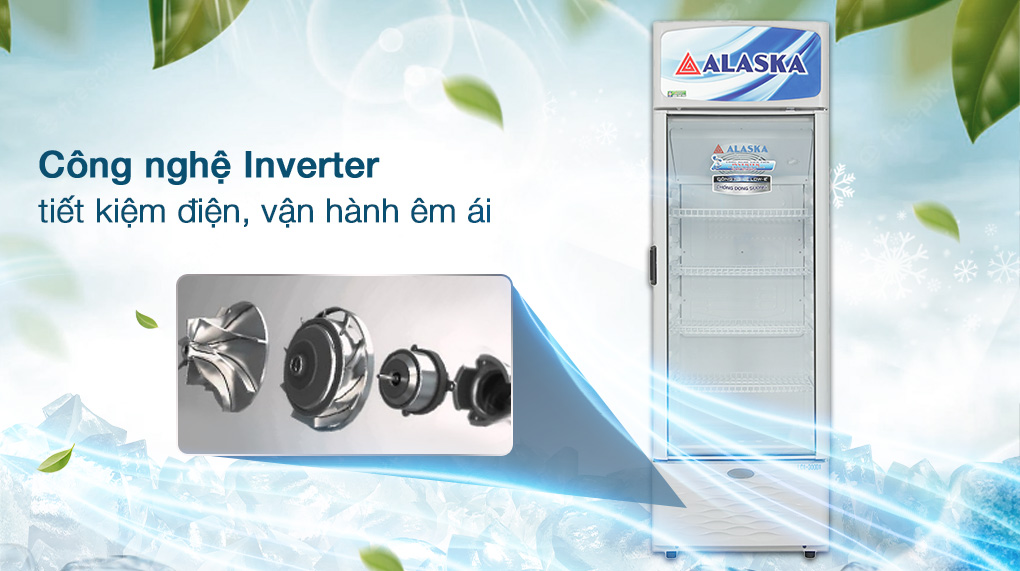 Tủ mát Alaska Inverter 300 lít LCI-300DX - Công nghệ tiết kiệm điện