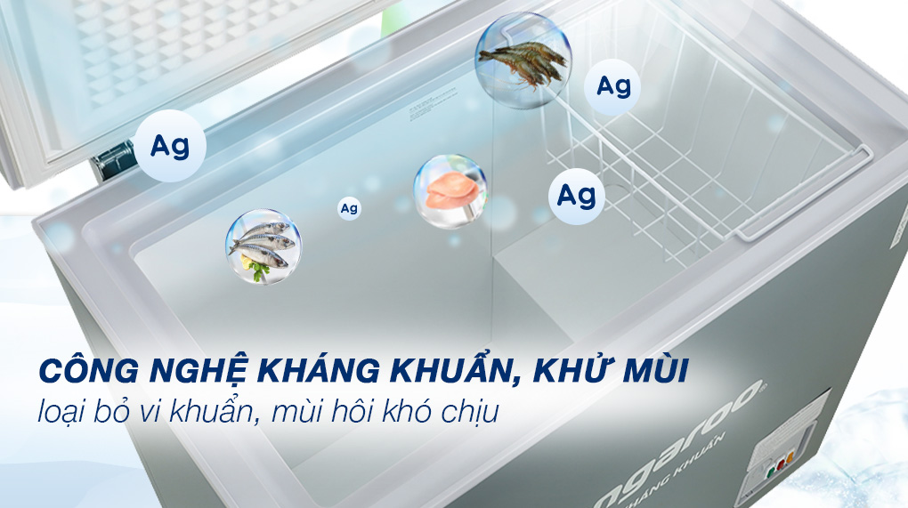 Tủ đông Kangaroo 140 lít KGFZ200NG1 - Công nghệ khử khuẩn