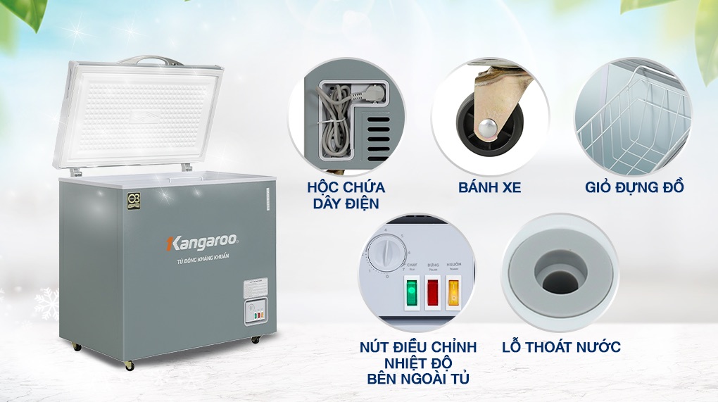 Tủ đông Kangaroo 140 lít KGFZ200NG1 - Tiện ích