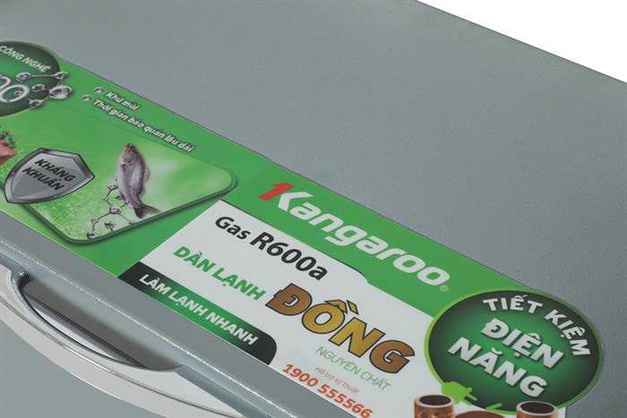 Tủ đông Kangaroo 140 lít KGFZ200NG1 Màu Xám đậm
