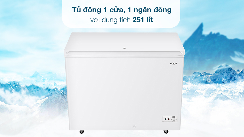 Tủ đông Aqua 251 lít AQF-C3501S - Tổng quan thiết kế