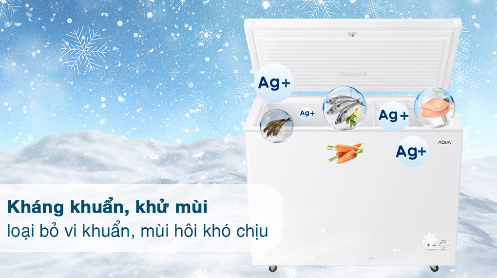 Tủ đông Aqua 251 lít AQF-C3501S - Công nghệ khử khuẩn