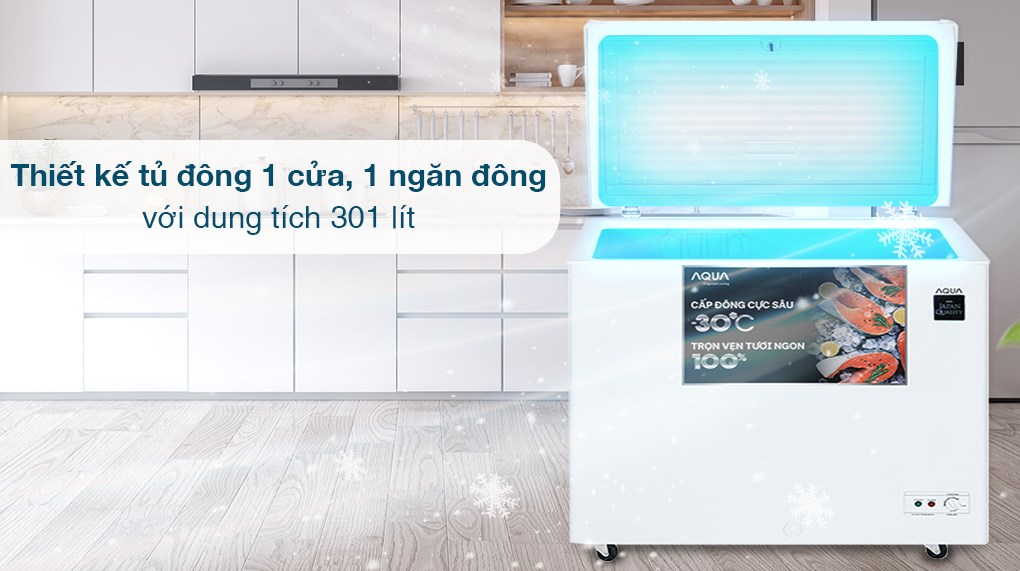 Tủ đông Aqua Inverter 301 lít AQF-C4001E