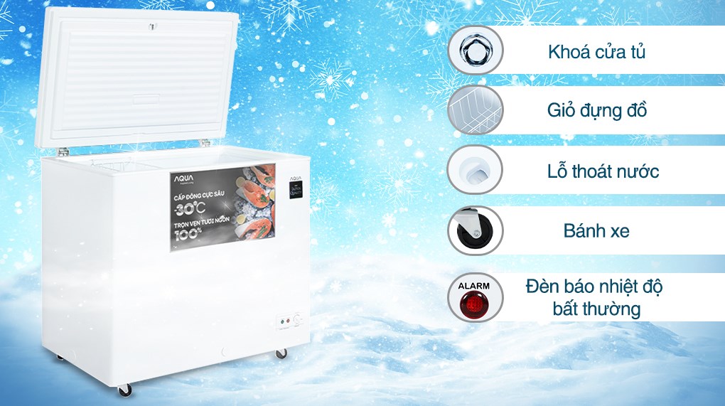 Tủ đông Aqua Inverter 301 lít AQF-C4001E