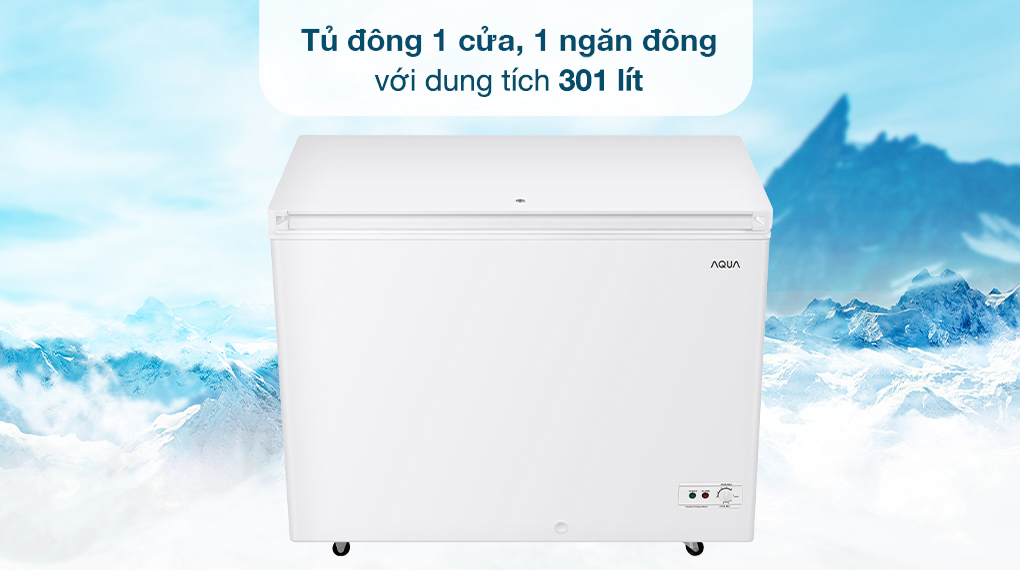 Tủ đông Aqua Inverter 301 lít AQF-C4001E - Tổng quan thiết kế