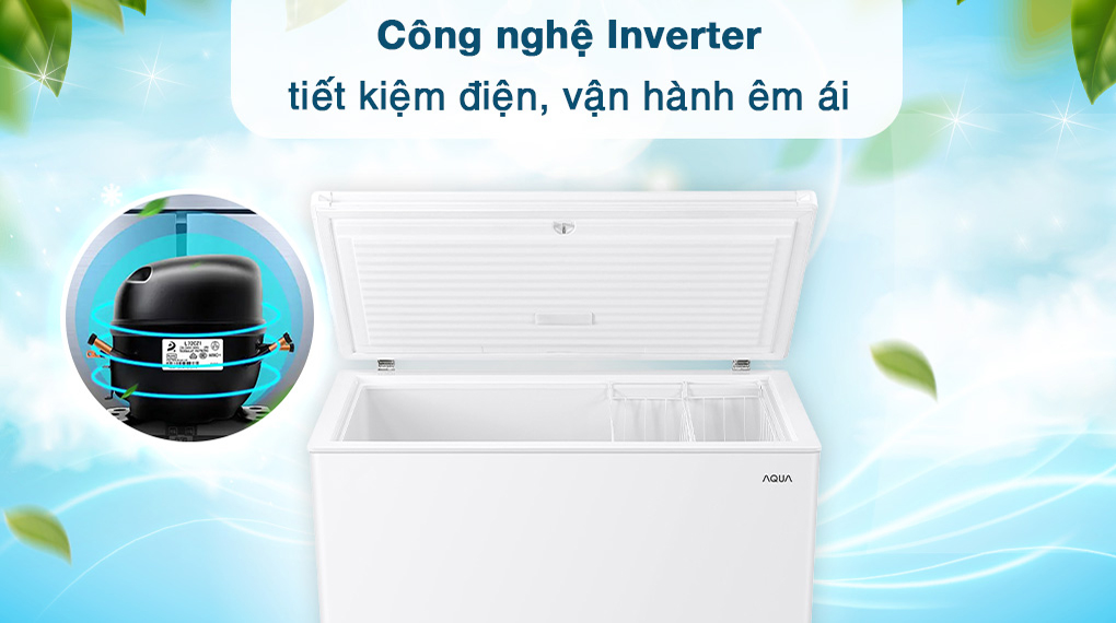 Tủ đông Aqua Inverter 301 lít AQF-C4001E - Công nghệ tiết kiệm điện