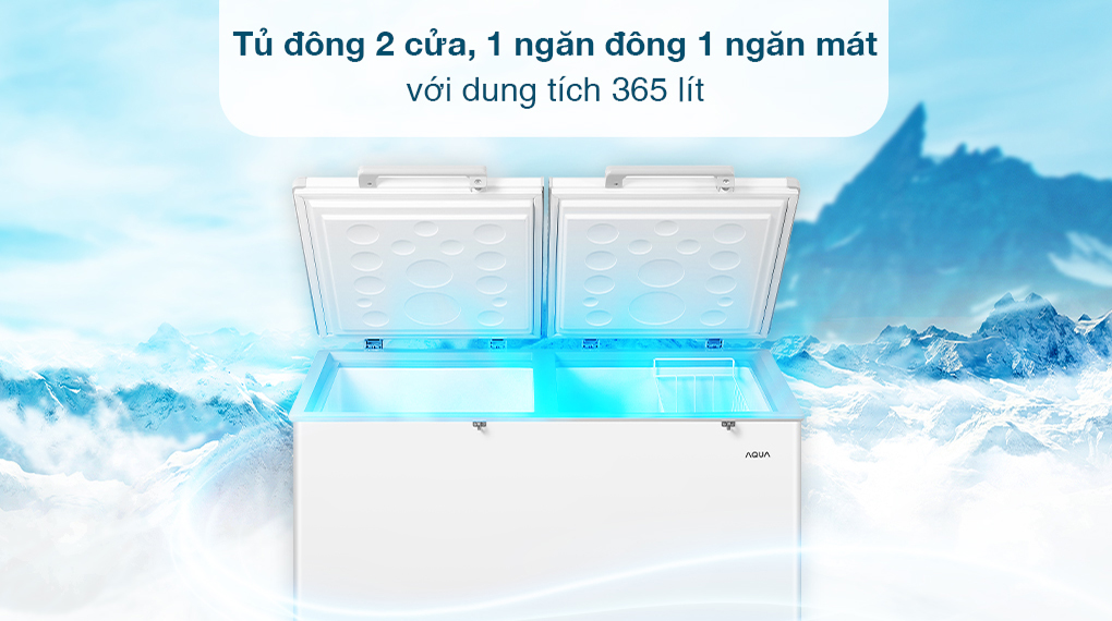 Tủ đông Aqua 365 lít AQF-C5702S - Tổng quan thiết kế