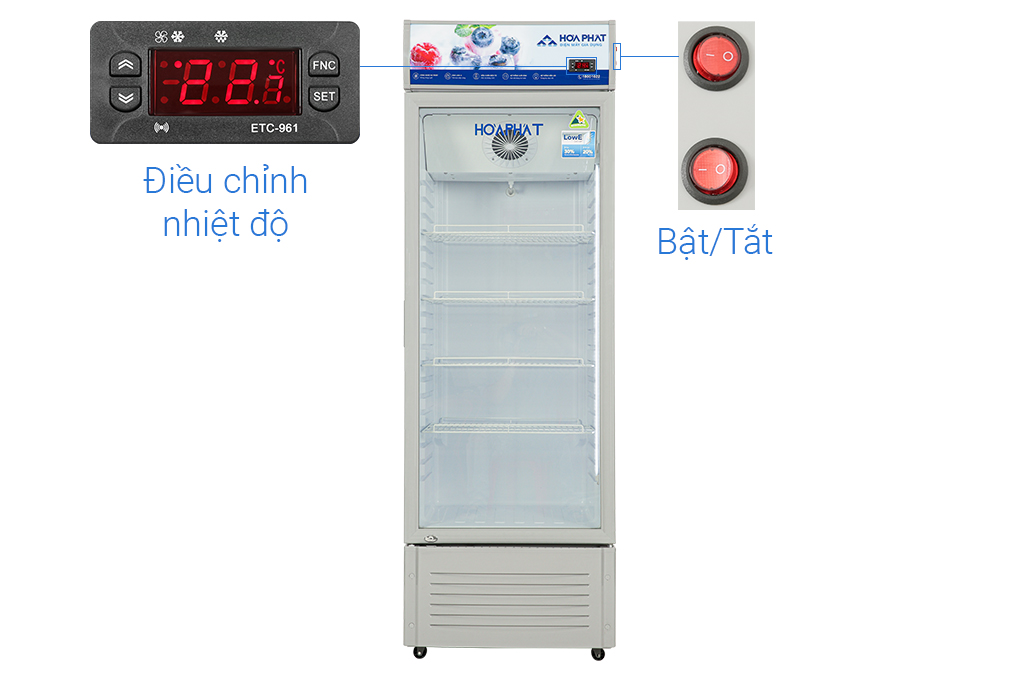 Tủ mát Hoà Phát 242 lít HSR D6242 Màu Trắng