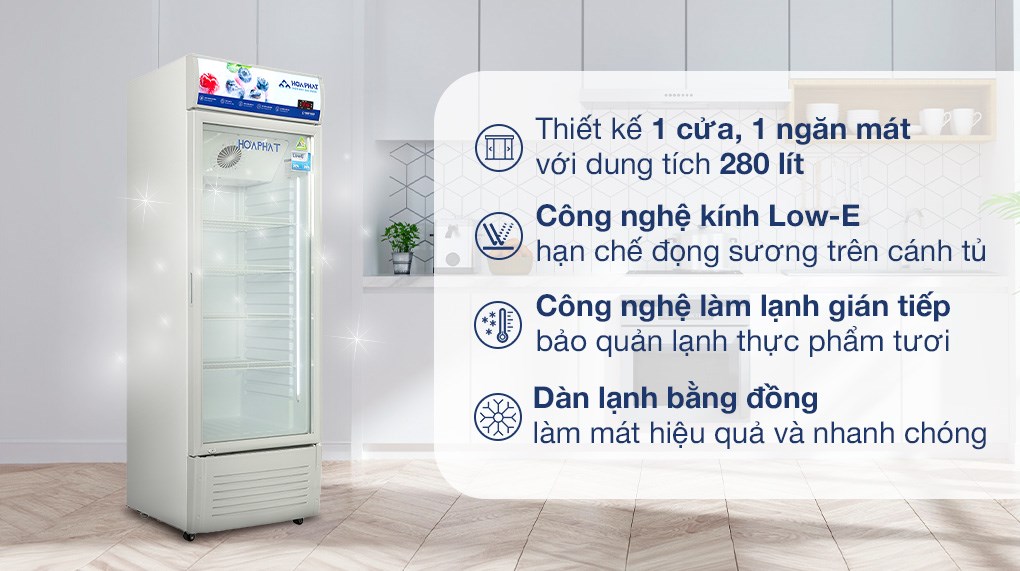 Tủ mát Hoà Phát 280 lít HSR D6280