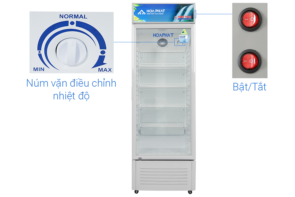 Tủ mát Hoà Phát 242 lít HSR S6242 Màu Trắng