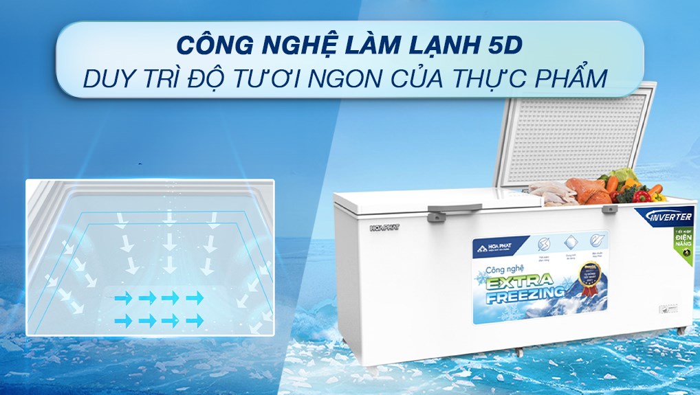 Tủ đông Hòa Phát Inverter 544 lít HPF AD8544