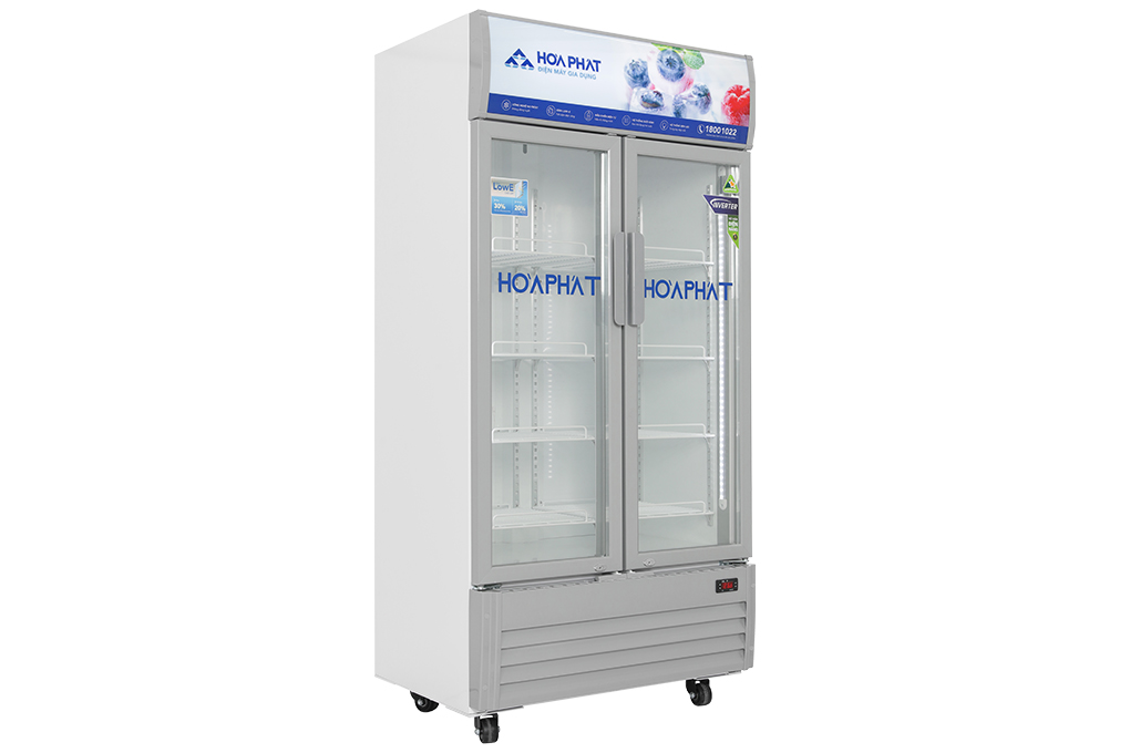 Tủ mát 2 cánh Hòa Phát Inverter 526 lít HSR D8526 Màu Trắng