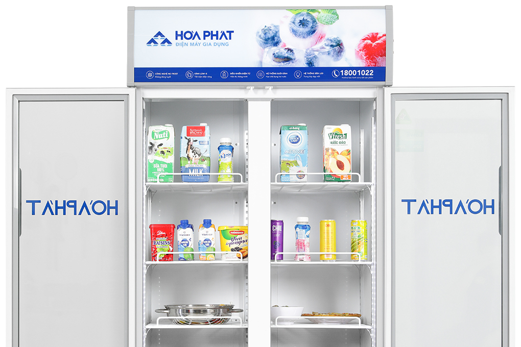 Tủ mát 2 cánh Hòa Phát Inverter 526 lít HSR D8526 Màu Trắng