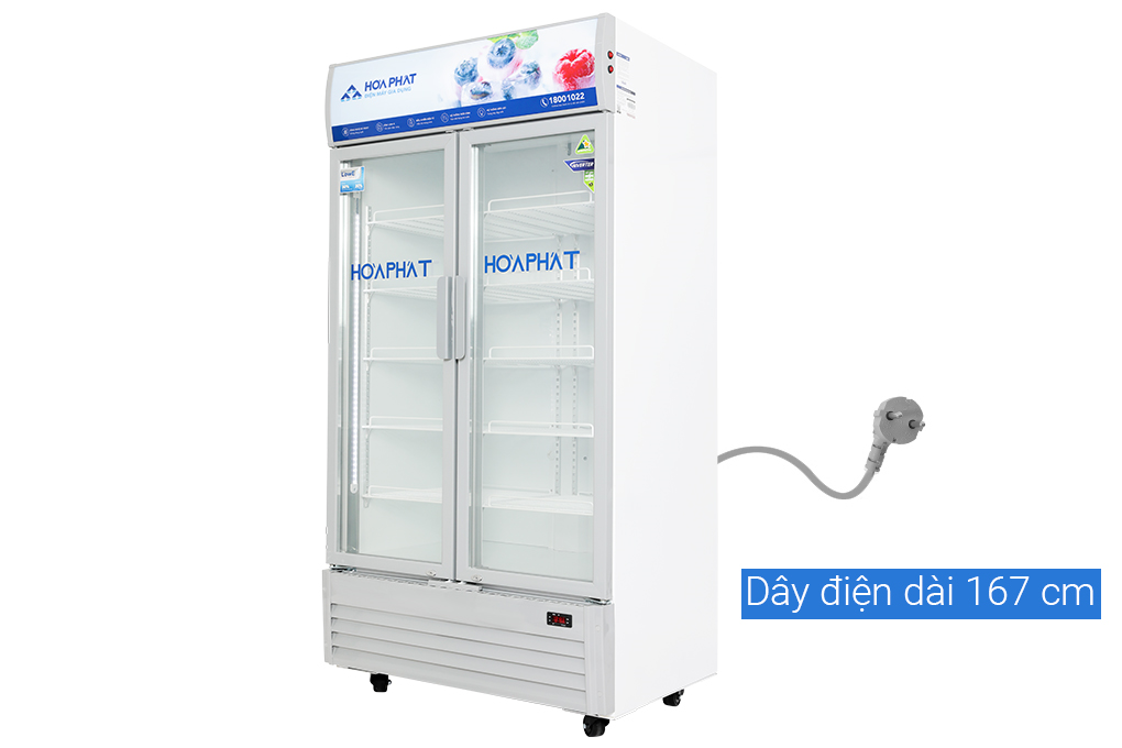 Tủ mát 2 cánh Hòa Phát Inverter 723 lít HSR D8723 Màu Trắng