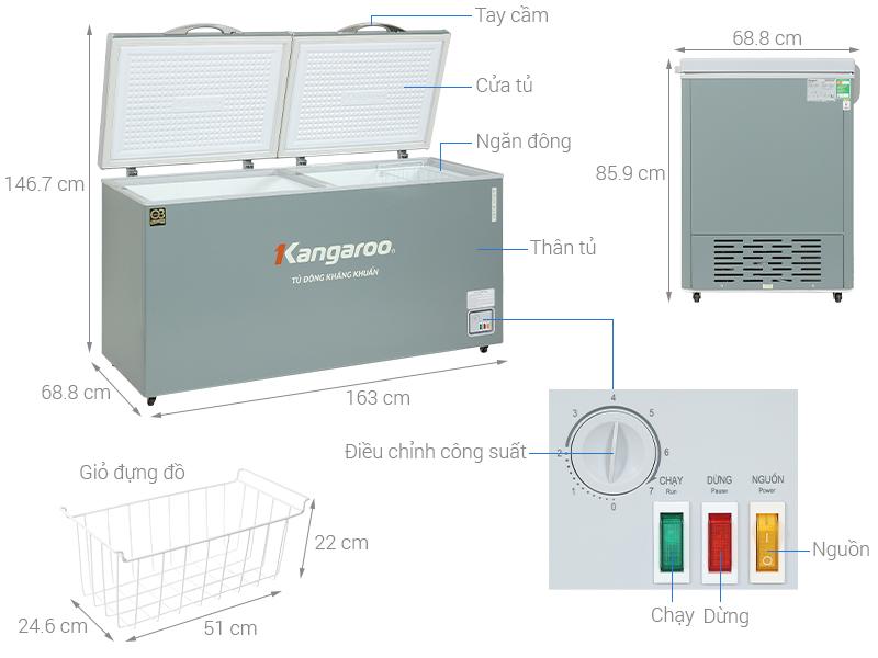 Tủ đông Kangaroo 500 lít KGFZ560NG1