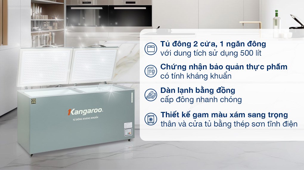 Tủ đông Kangaroo 500 lít KGFZ560NG1