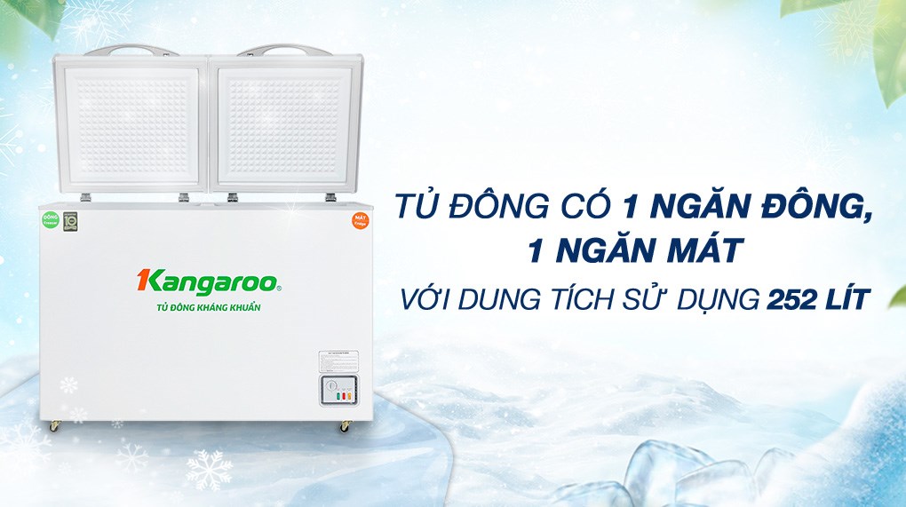 Tủ đông Kangaroo Inverter 252 lít KGFZ400IC2