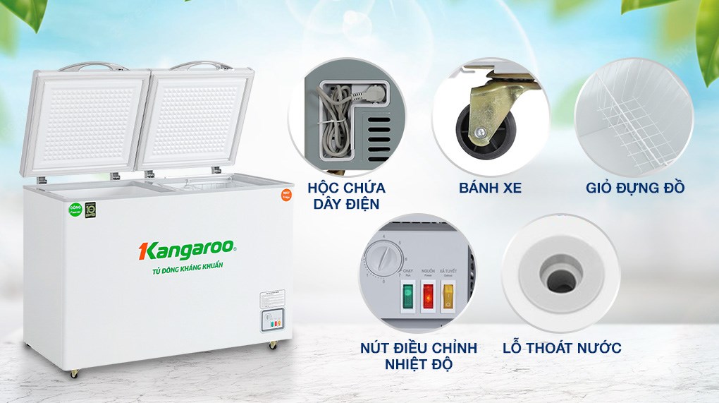 Tủ đông Kangaroo Inverter 252 lít KGFZ400IC2