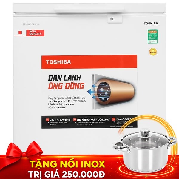 Tủ đông Toshiba Inverter 201 lít GR-RC265CM-PMV(01)