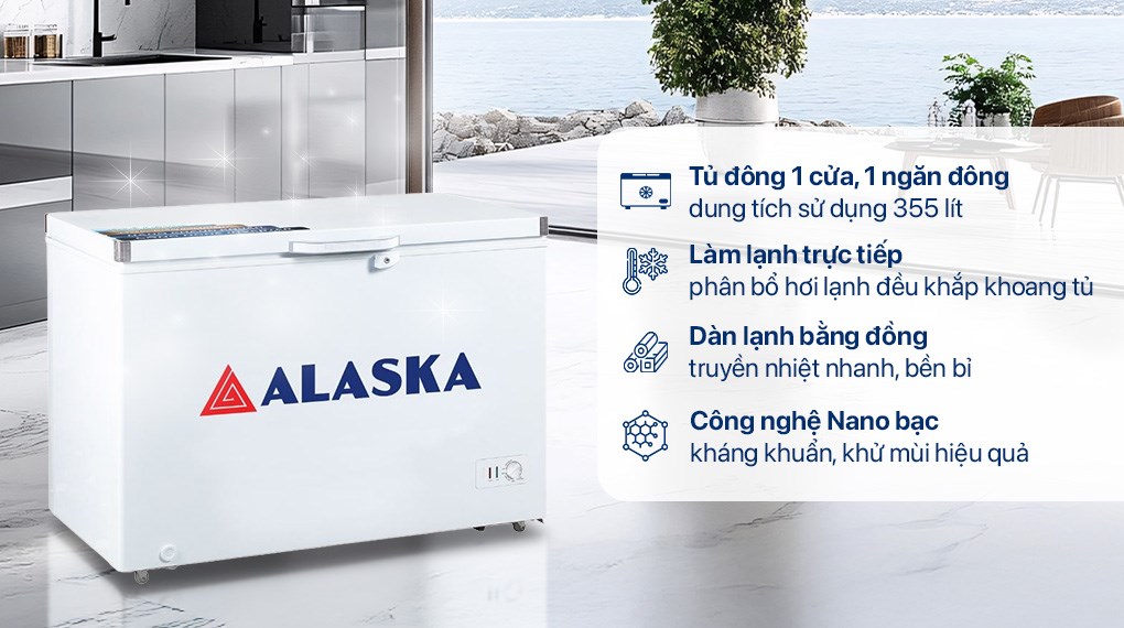 Tủ đông Alaska 355 lít BD-400C