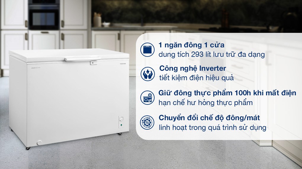 Tủ đông Toshiba Inverter 293 lít GR-RC390CM-PMV(01)