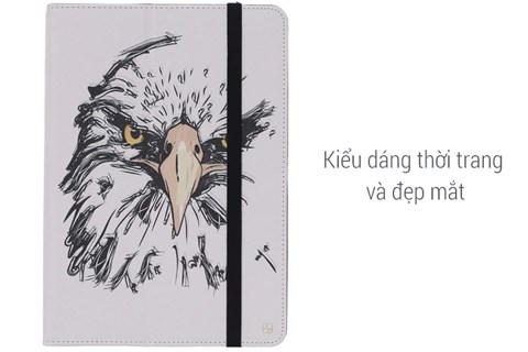 Ốp lưng MTB iPad Wifi (IPAD 9.7 2017) Nắp gập Motion JM JM170809 Chim Ưng Xám