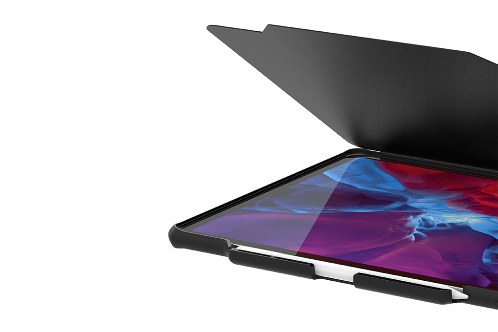 Ốp lưng iPad Pro M1 2021 12.9 inch ITSKINS Hybrid Solid Folio Drop Tes Đen