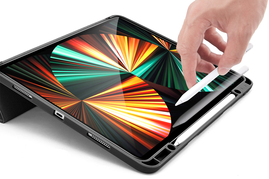 Bao da nắp gập iPad Pro 12.9 inch ESR Rebound Pencil Chính hãng Màu Đen