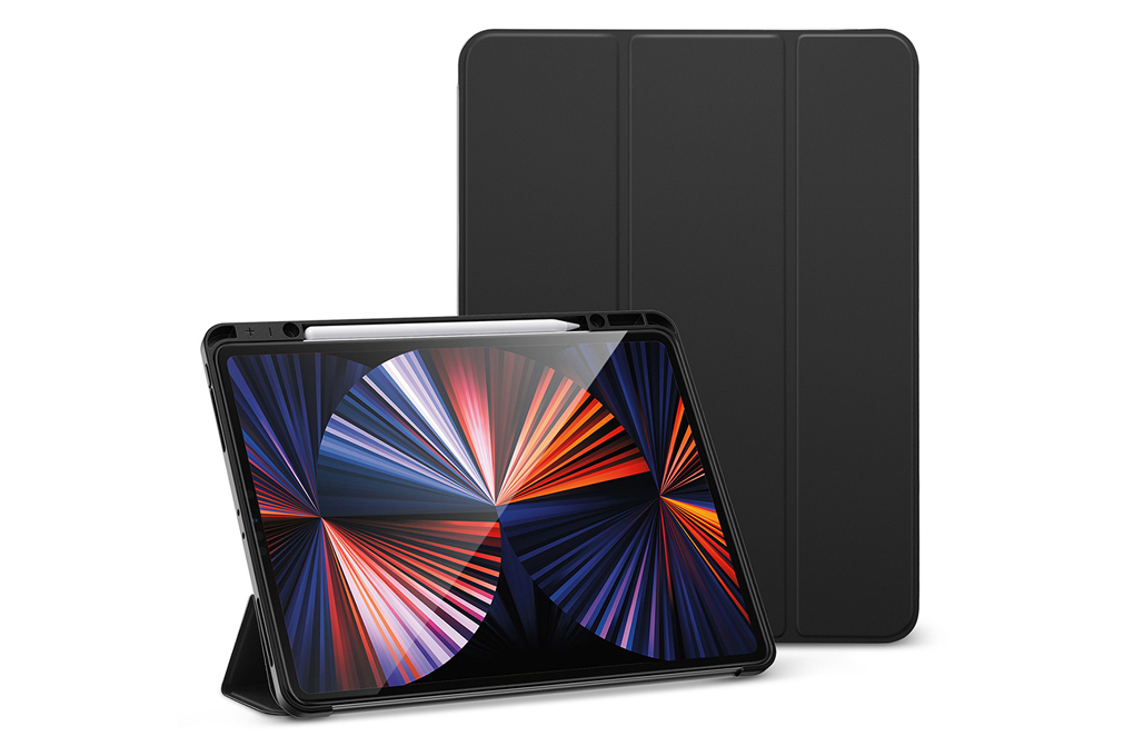 Bao da nắp gập iPad Pro 12.9 inch ESR Rebound Pencil Chính hãng Màu Đen