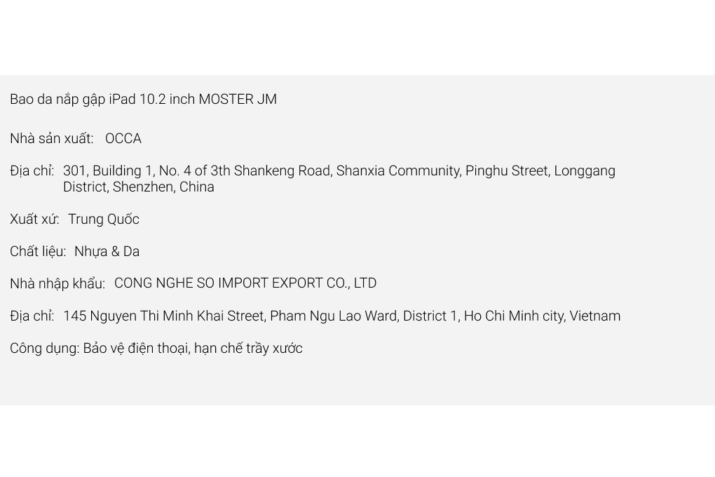 Bao da nắp gập iPad 10.2 inch MOSTER JM Màu Vàng