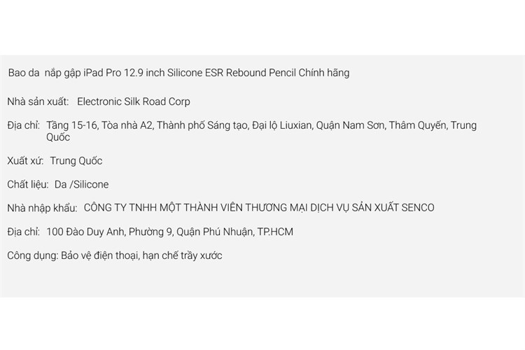 Bao da nắp gập iPad Pro 12.9 inch Silicone ESR Rebound Pencil Chính hãng Màu Xanh lá