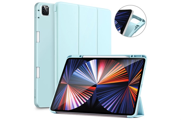Bao da nắp gập iPad Pro 12.9 inch ESR Rebound Pencil Chính hãng Màu Xanh da trời