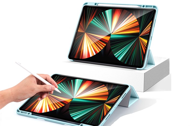Bao da nắp gập iPad Pro 12.9 inch ESR Rebound Pencil Chính hãng Màu Xanh da trời