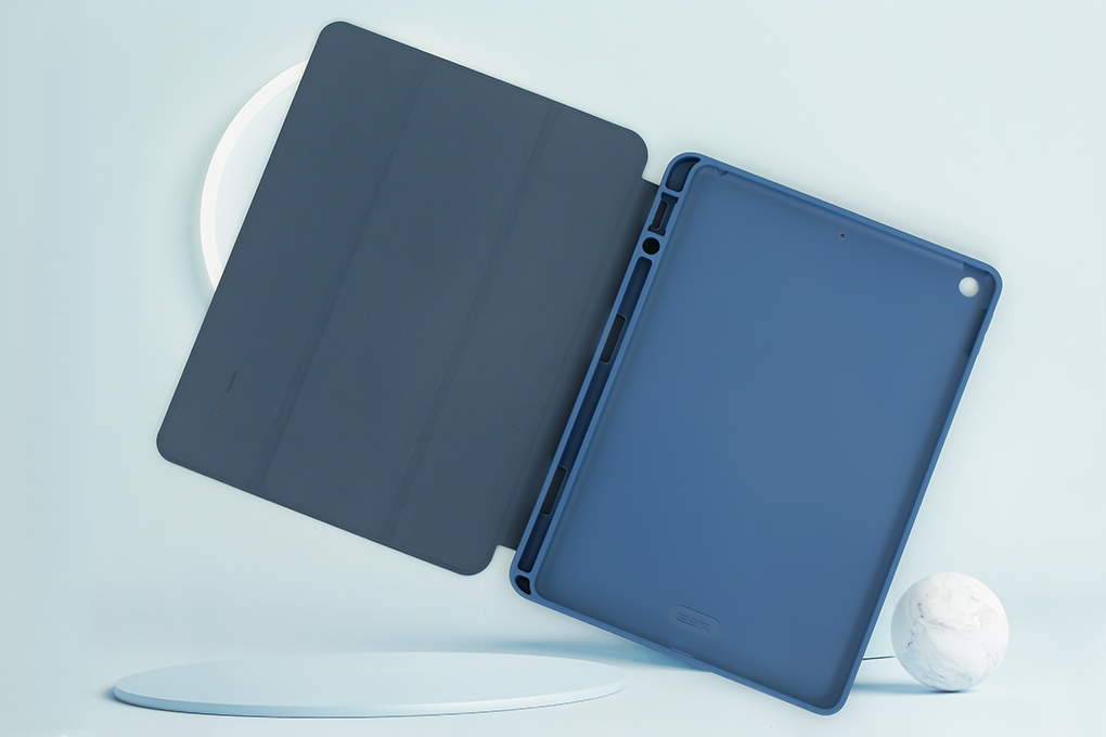 Bao da nắp gập iPad 10.2 inch ESR Rebound Pencil Chính hãng Màu Xanh Navy