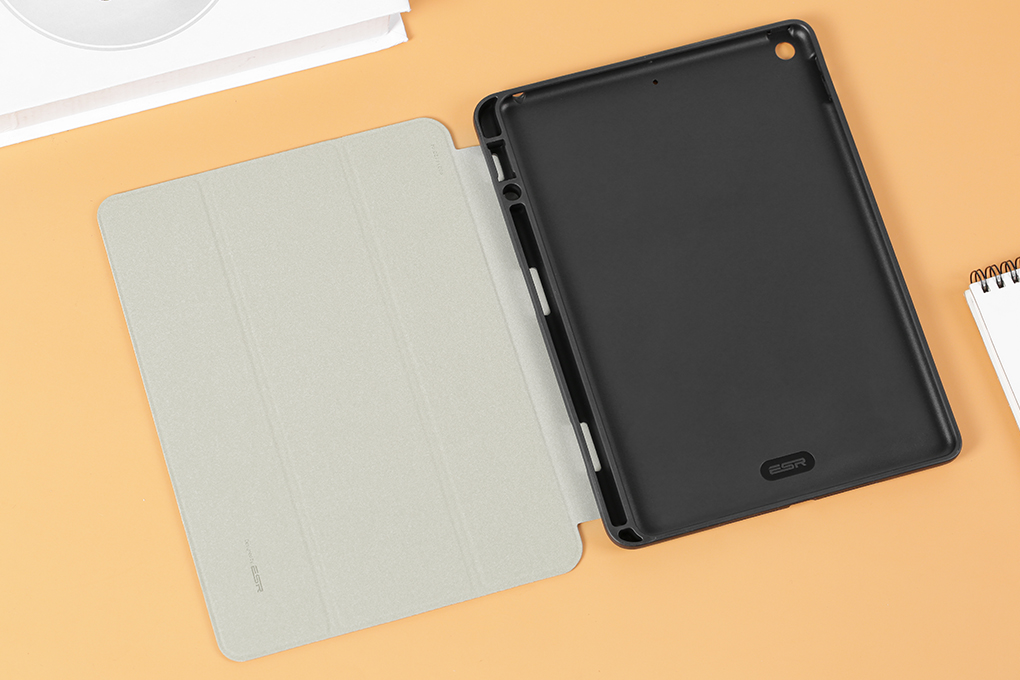 Bao da nắp gập iPad 10.2 inch ESR Rebound Pencil Chính hãng Màu Xám