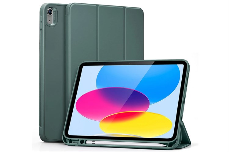 Bao da nắp gập iPad 10 ESR REBOUND PENCIL Chính hãng Màu Xanh ngọc