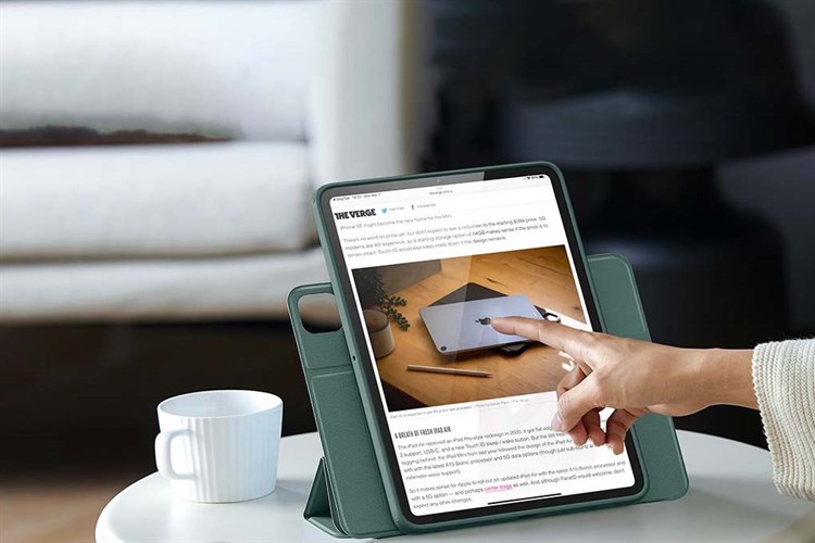 Bao da nắp gập iPad Pro 11 inch ESR Rebound Hybrid 360 Chính hãng Màu Xanh rêu